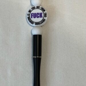 Hand Made F#*% Silicone Beaded Pen